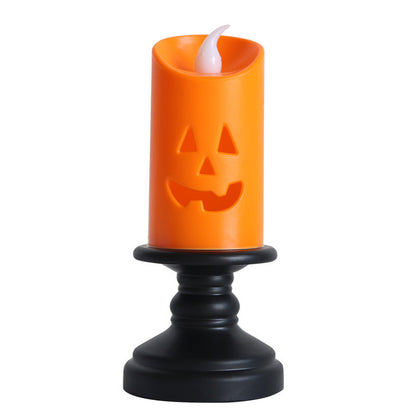 Halloween LED Pumpkin Candle – Tabletop Decor