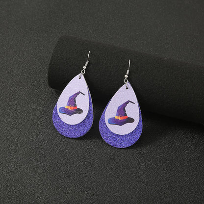 Leather Geometric Halloween Earring – Chic & Simple