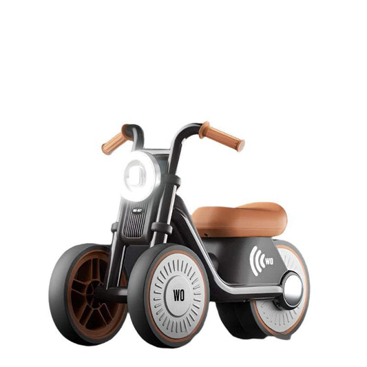 Children's sliding balance twist car walker, featuring lights and music, designed for ages 0-36 months.