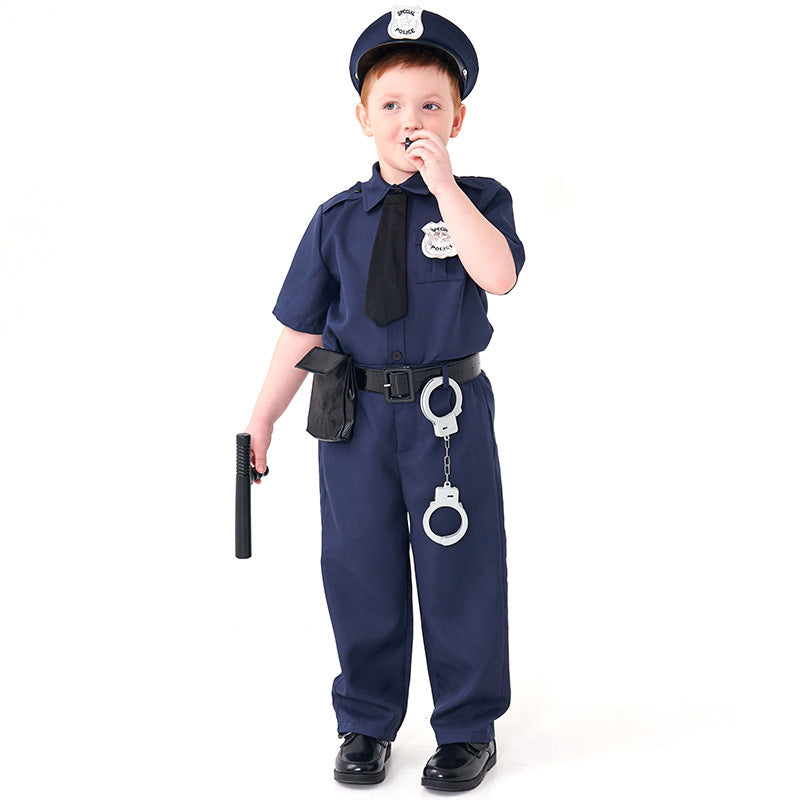 Halloween Boys Police Officer Costume Set
