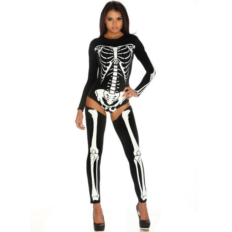 Halloween Skull Zombie Costume – Stylish Cosplay Outfit