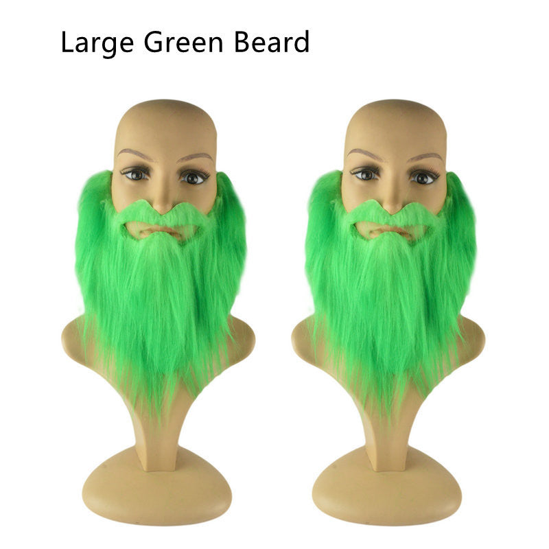 Irish Green Plush Carnival Beard – Fun Costume Accessory