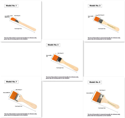 Flat Nylon Brush Set – Art Painting Tools (11-Piece)
