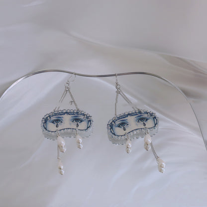 Halloween Pearl Earring & Necklace Set for Ladies