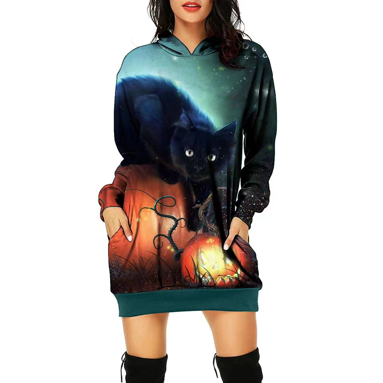 Women's Halloween 3D Print Dress