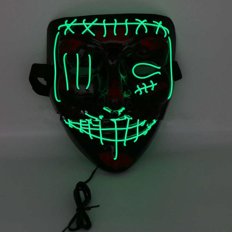 Halloween Scary Face Hood – Luminous PVC Mask