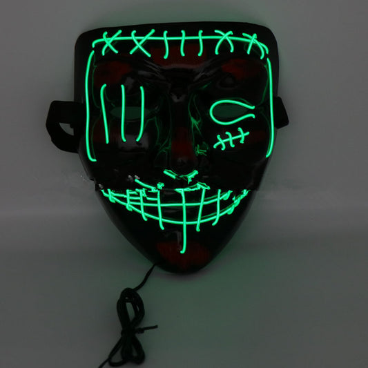 Halloween Scary Face Hood – Luminous PVC Mask