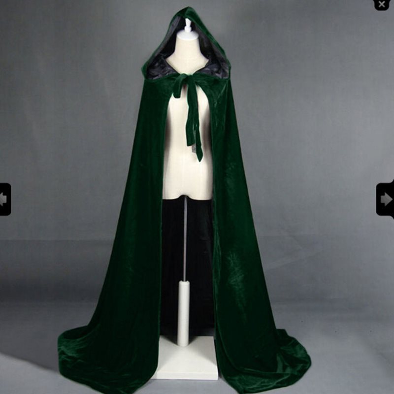 Velvet Halloween Cloak with Hood – Double Layer