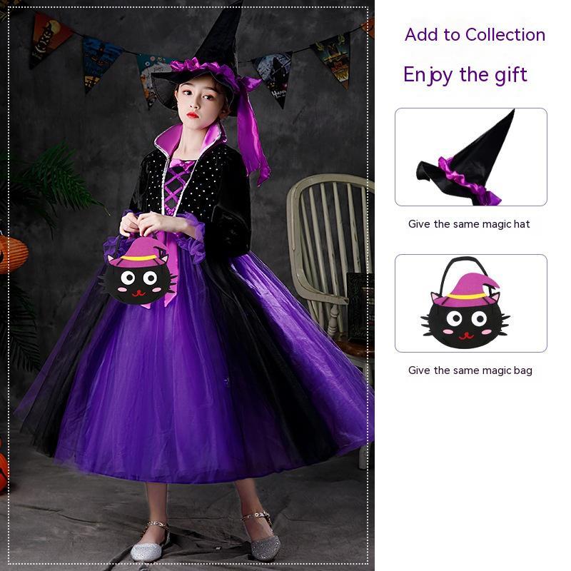 Girls' Halloween Luminous Wizard Dress Costume