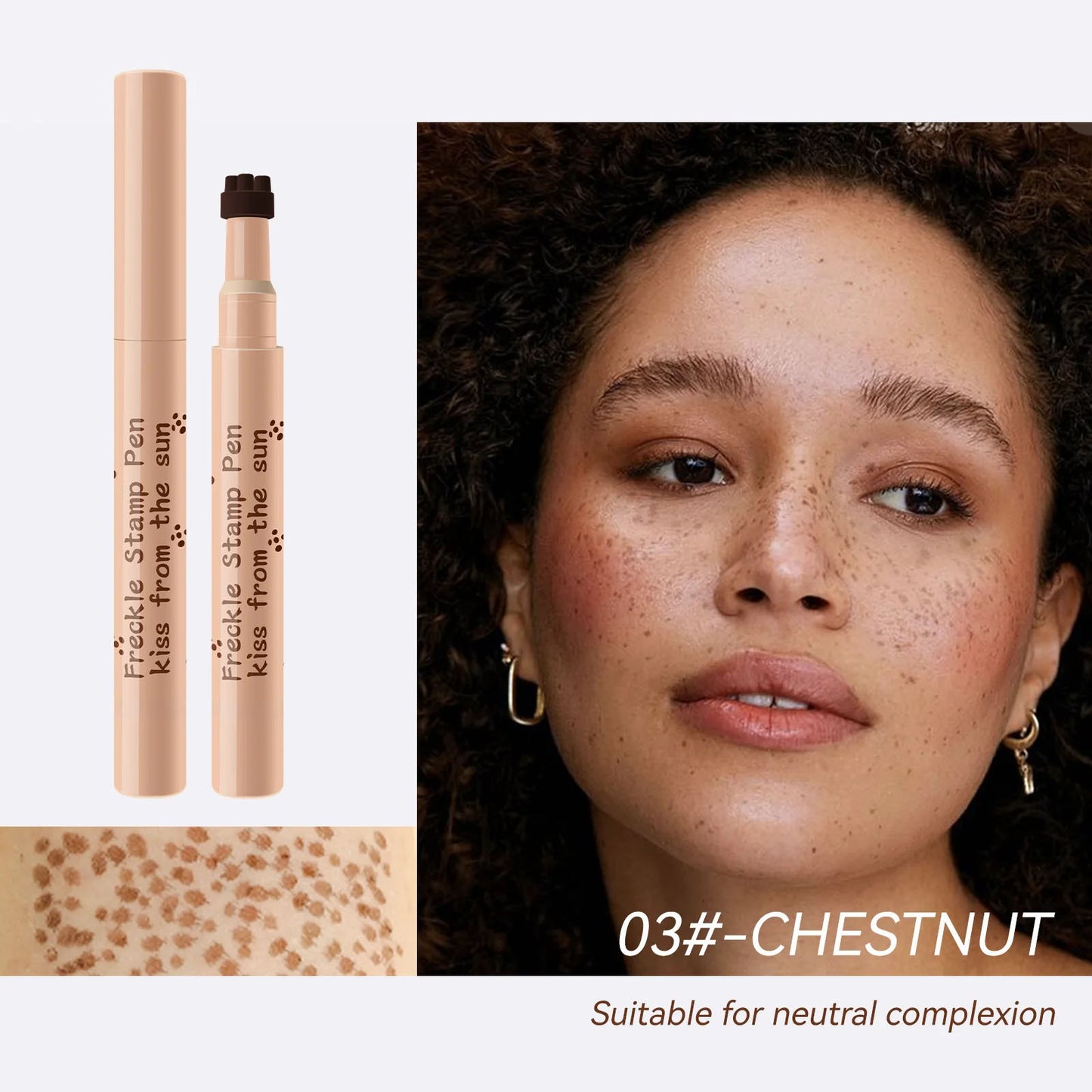 Waterproof Freckle Pen Natural Fake Freckles Makeup 4 Shade Felt Tip