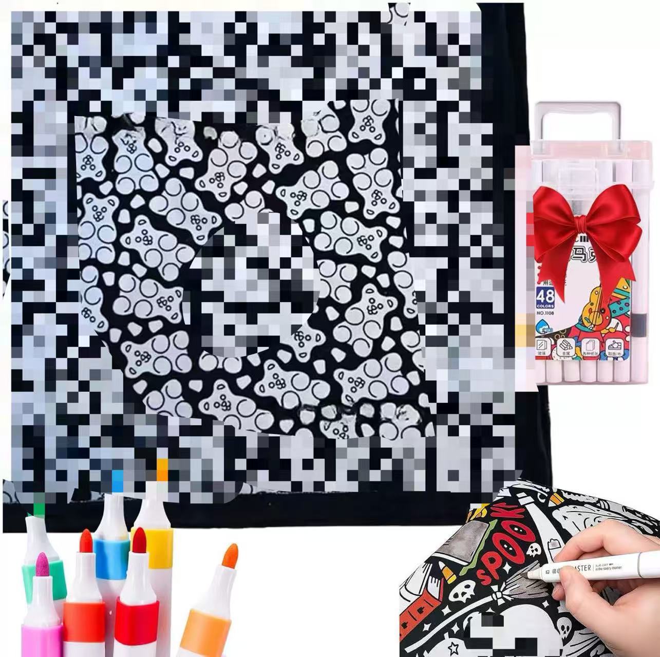 DIY Coloring Blanket with Markers Creative Color Your Own Throw Blanket