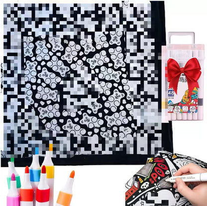 DIY Coloring Blanket with Markers Creative Color Your Own Throw Blanket