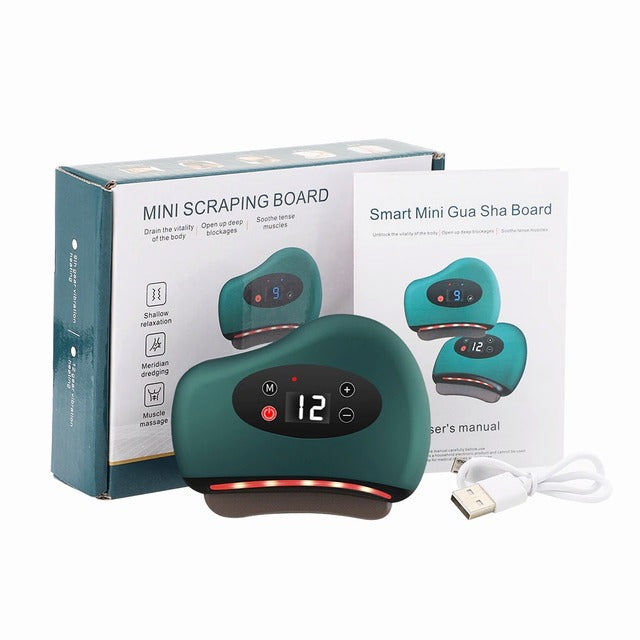 Electric Gua Sha Massage Device Heated Vibration Facial Sculpting Tool