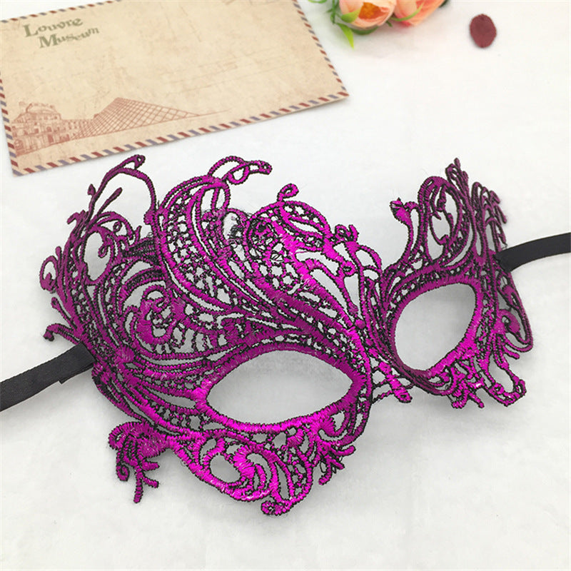 European-Style Halloween Lace Mask – Party Costume