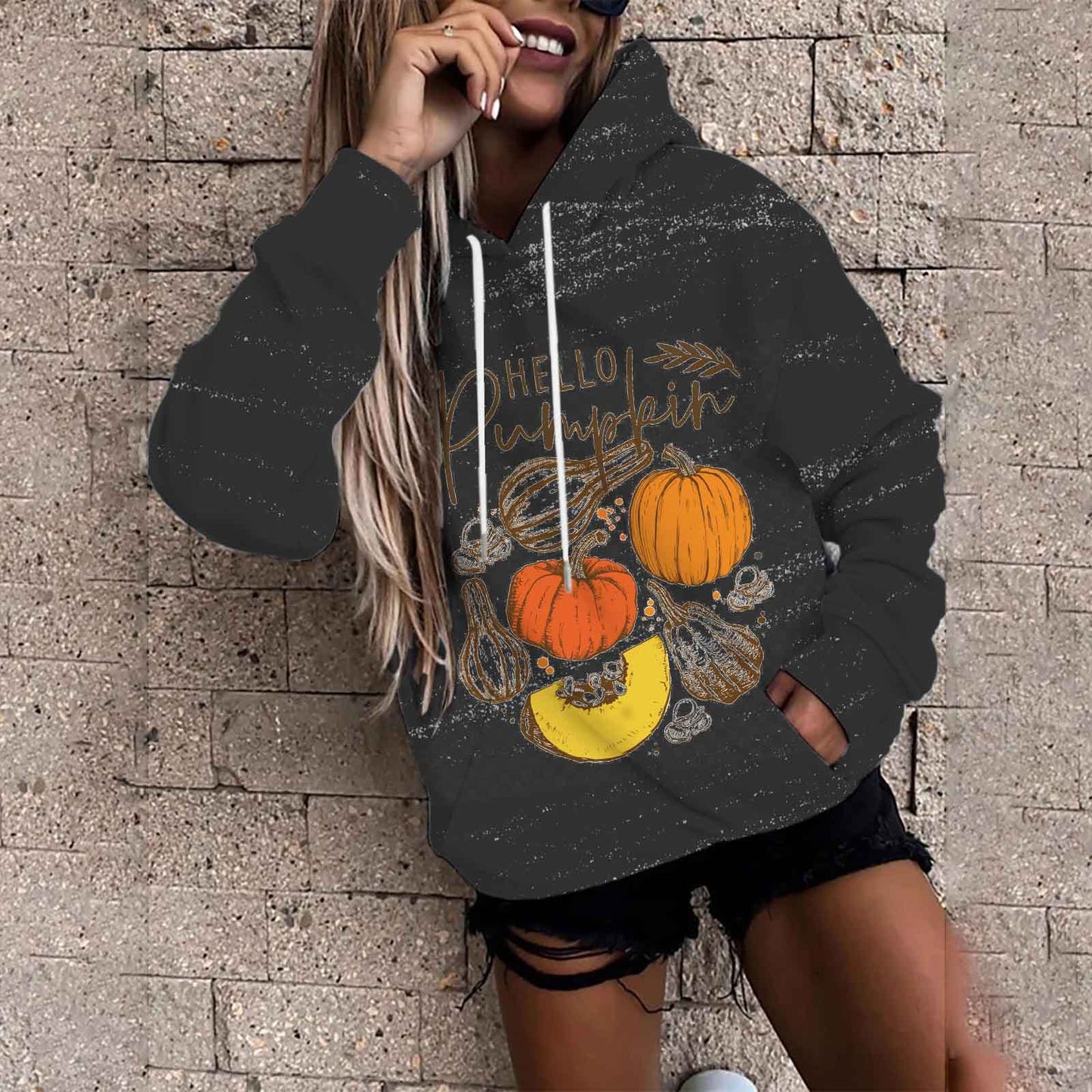 Women’s Halloween Padded Sweater – 3D Street Style
