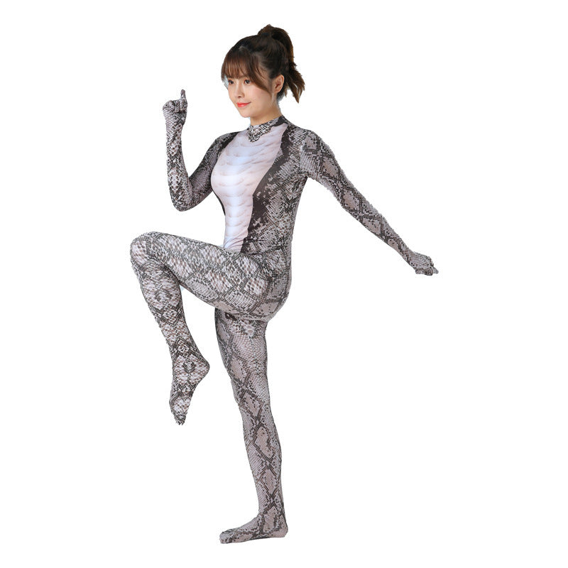Green Python Halloween Bodysuit – Adults & Kids