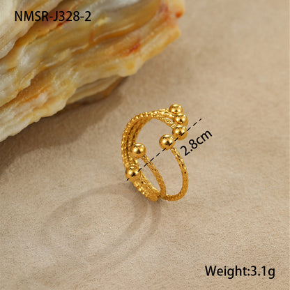 Bracelet Ring 18K Gold Plating Does Not Fade Women's Jewelry