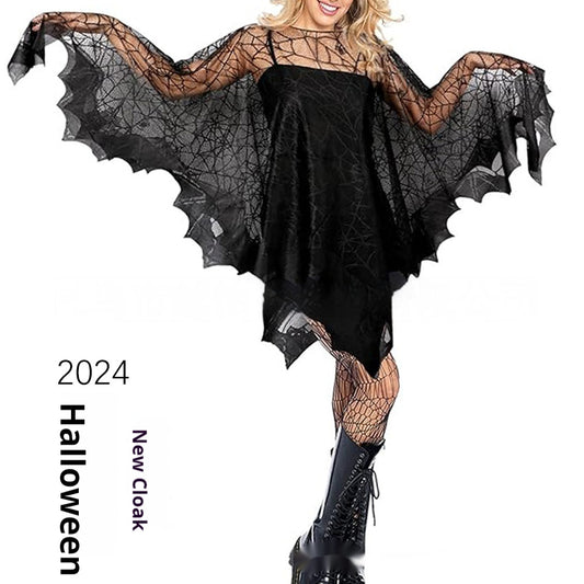 Halloween Bat Cloak Shawl – Black Party Costume