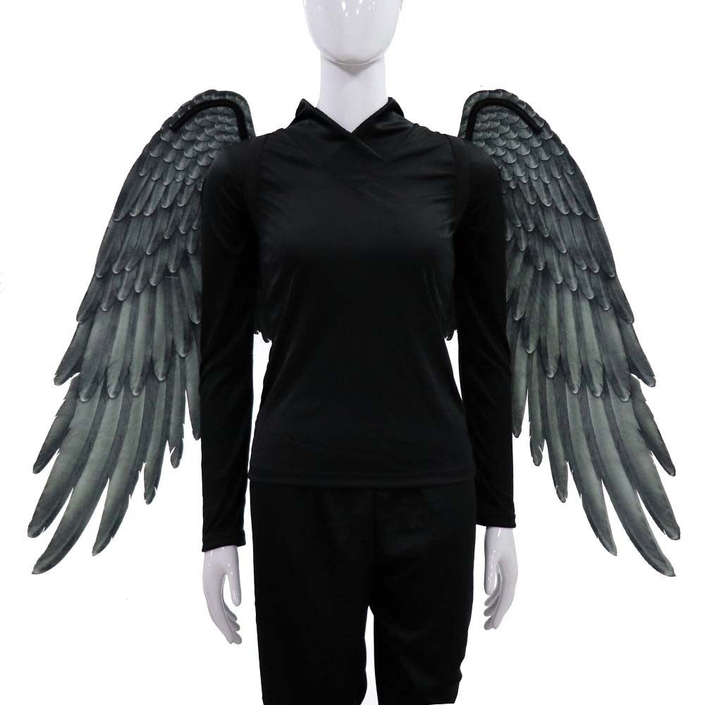 Halloween Angel Wings – Oversized Black & White