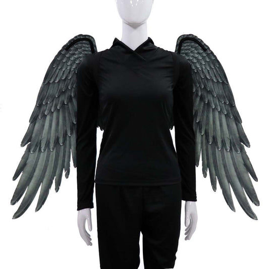 Halloween Angel Wings – Oversized Black & White