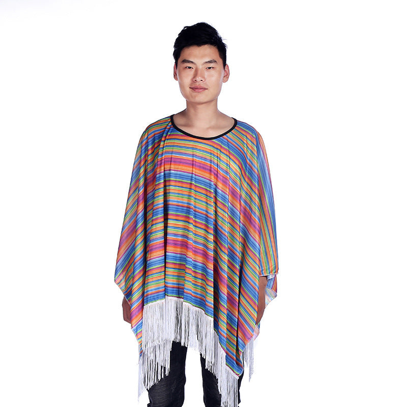 Mexican Cloak & Beard Hat – Halloween Party Costume