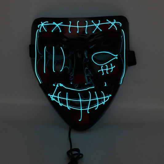 Halloween Scary Face Hood – Luminous PVC Mask