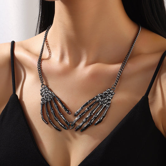 Halloween Ghost Skull Necklace for Women
