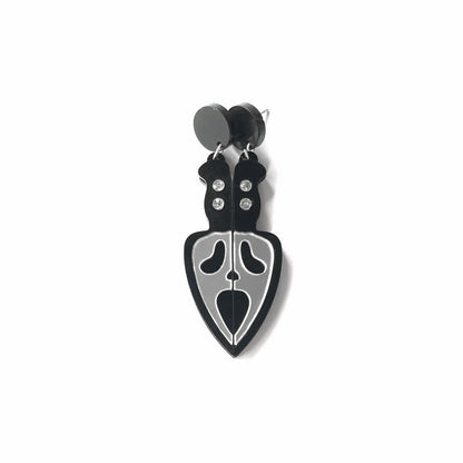 Personalized Halloween Stud Earrings – Skull & Star Design