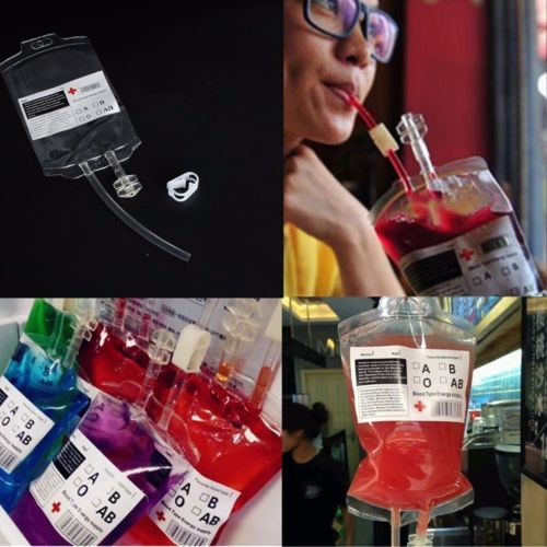 Vampire Blood Drink Bag – Halloween Party Pouch