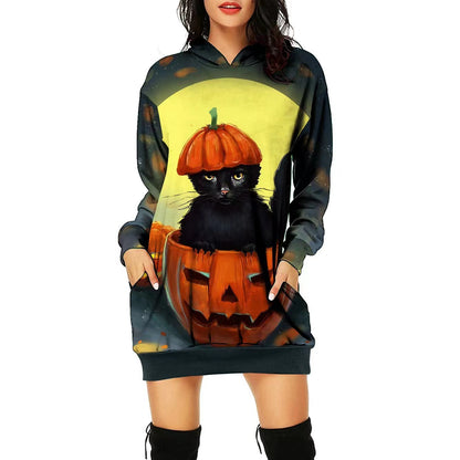 Women's Halloween 3D Print Dress
