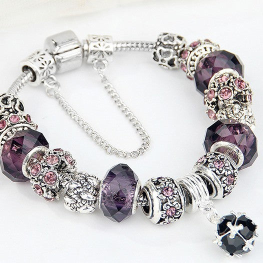 Crystal Bead Alloy Bracelet for Women