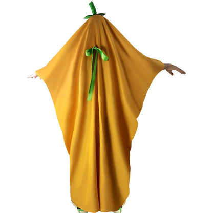 Kids’ Pumpkin Halloween Cloak – Unisex Costume