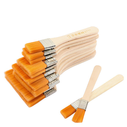 Flat Nylon Brush Set – Art Painting Tools (11-Piece)