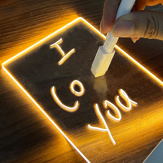 LED Message Board Night Lamp – USB with Pen