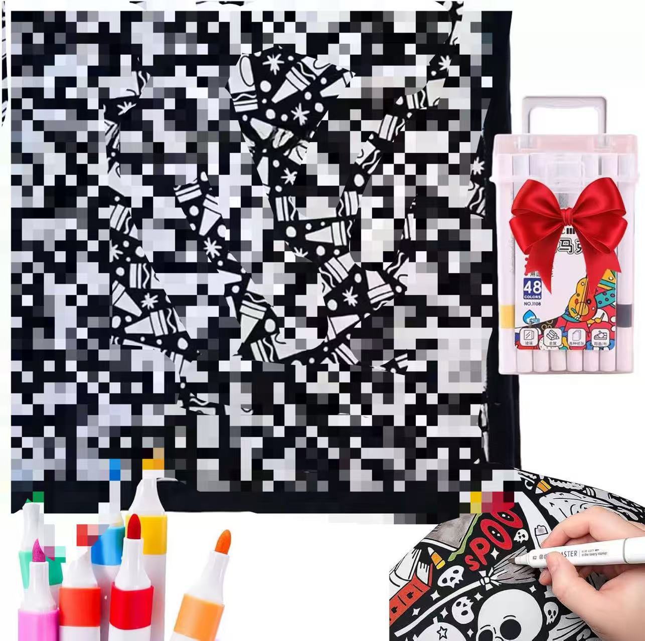 DIY Coloring Blanket with Markers Creative Color Your Own Throw Blanket