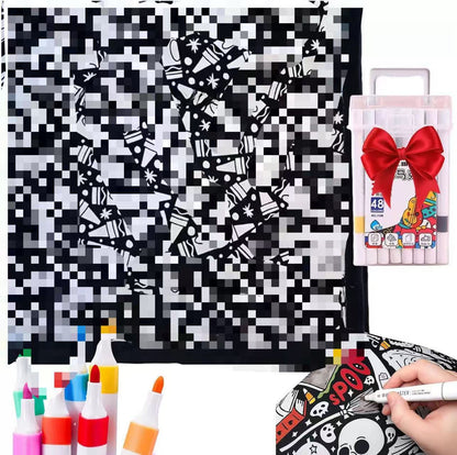 DIY Coloring Blanket with Markers Creative Color Your Own Throw Blanket