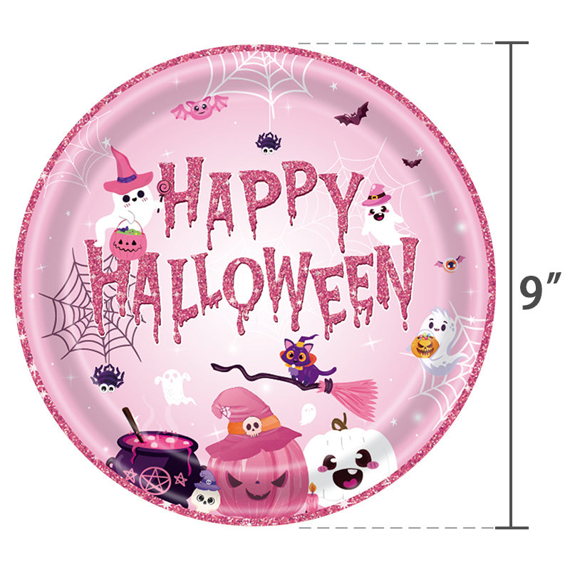 Cartoon Halloween Party Paper Set – Plates & Cups