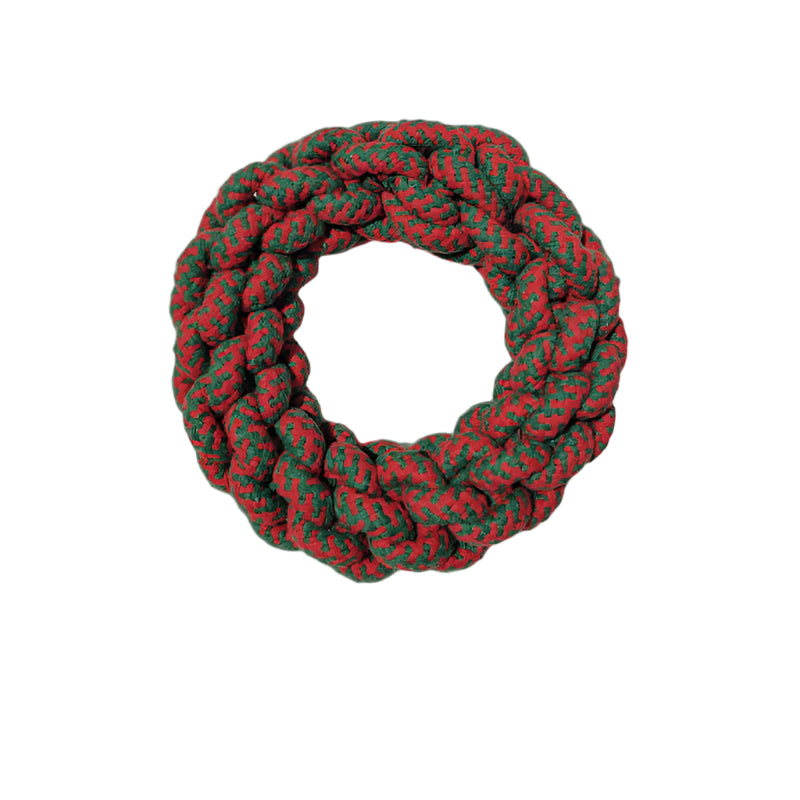 Christmas Doggy Knot Toy – Cotton Rope Teeth Cleaner