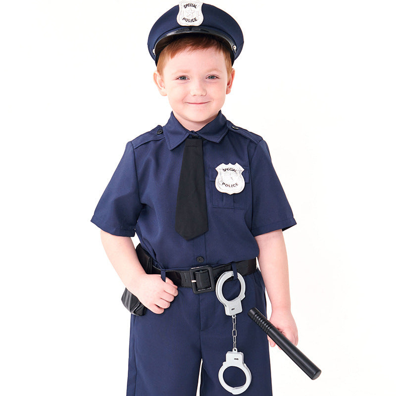 Halloween Boys Police Officer Costume Set