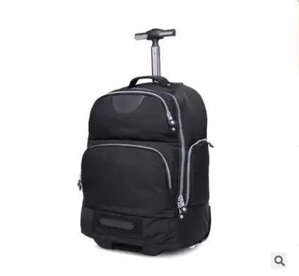 Double Use Travel Boarding bag on wheels trolley travel cabin luggage suitcase nylon wheeled travel backpack bag Travel Duffle