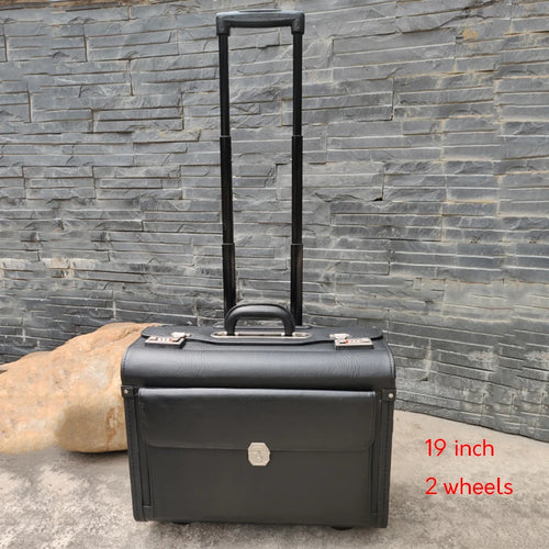 Captain rolling Luggage Lawyer Stewardess trolley suitcase  Business Photography Boarding case Flight attendant high-speed rail