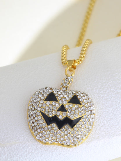 Halloween Pumpkin & Ghost Necklace – Unisex Pendant