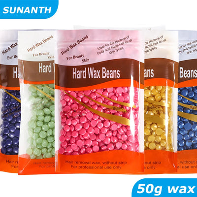 50g Hot Wax Hair Removal Depilatory Waxing Wax Beads for Wax Heater Painless for Body Hairs Removal Beans