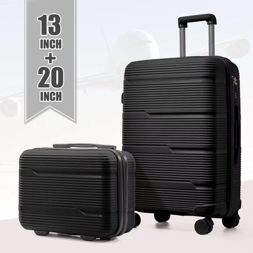 Travel Suitcase Rolling, Carry on Boarding Luggage Cabin Set with Cosmetic Case Spinner Wheels Travel Trolley Case 13 20 Inch