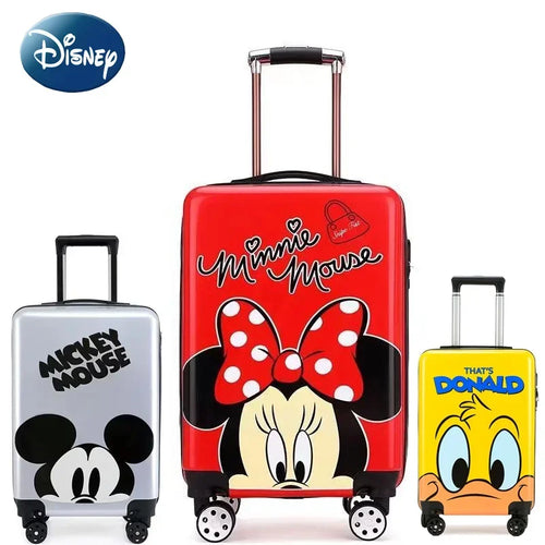 New Disney Mickey Mouse 20inch Kids Cartoon Travel Suitcase on Wheels Cute Trolley Luggage Children Lovely Cabin Rolling Luggage