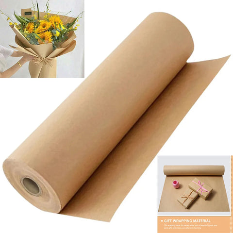 # 1 Roll 30cm x 1/2/3m of Kraft Paper Roll for Gift Wrapping Moving Packing Brown Paper Roll for Painting