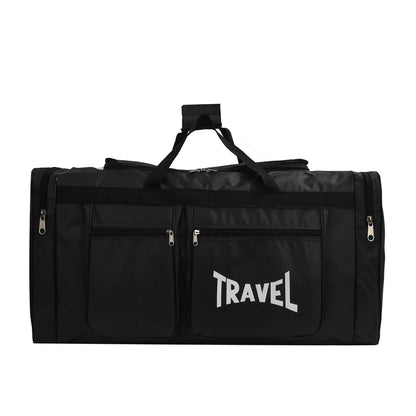 Large capacity travel luggage bag - multiple pockets, sports and fitness bag, zipper closure, one bag for outdoor travel