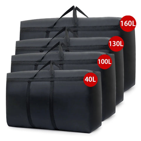 Large Capacity Folding Duffle Bag Travel Clothes Storage Bags Zipper Waterproof Quilt Portable Storage Bag Moving Travel Storage