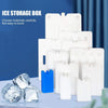 Gel Freezer Ice Blocks for travel, reusable cool packs for fresh food storage.