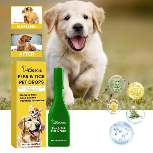 1pcs Dogs And Cats Anti Flea Drops Lice Remove Relieve Skin Itching External Insect Repellent Supplies Pet Tick Treatment Drops